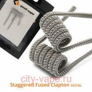 Staggered Fused Clapton Coil (SS316L)